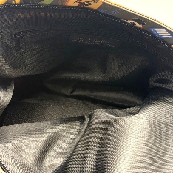 Nicole Miller Walt Disney Gallery Mickey Mouse Tote Bag 5 Piece Set Gray Vintage - Picture 4 of 16